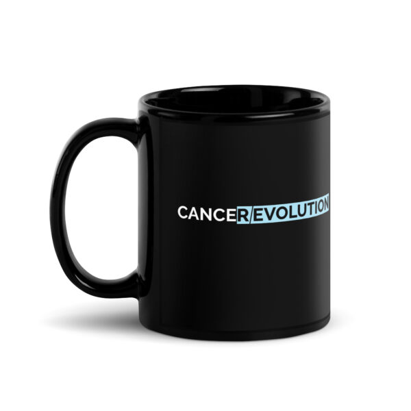 Black Glossy Mug with Double Logo - Image 2