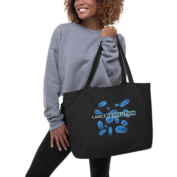 Large organic tote bag. Logo with Mitochondria Splash - Image 2