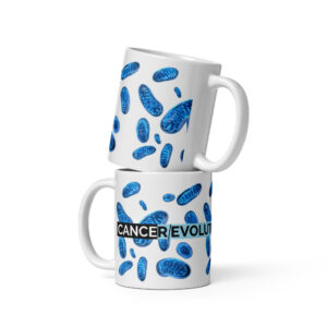 White glossy mug. Single Logo with Mitochondria