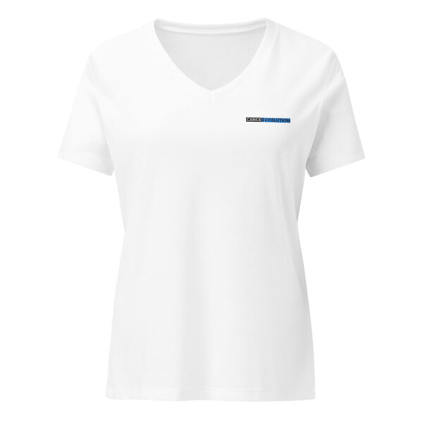 Women’s relaxed v-neck t-shirt with Embroidered Logo - Image 4